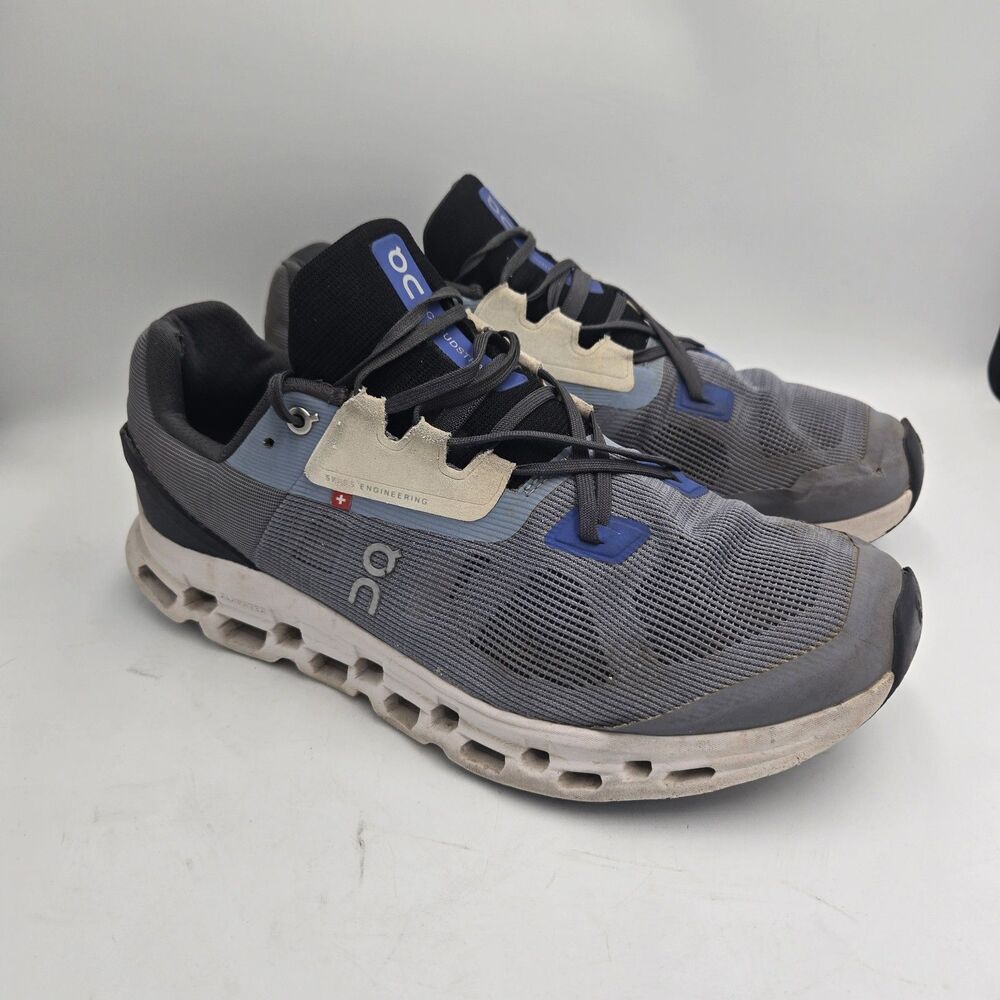 On Cloudstratus Mens Size 11.5 Running Shoes Fossil Midnight Sneaker Athletic